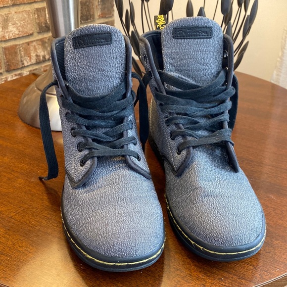 Dr. Martens Shoes - DR MARTENS Shoreditch canvas lace up booties. Air Wair bouncing soles. US size 8